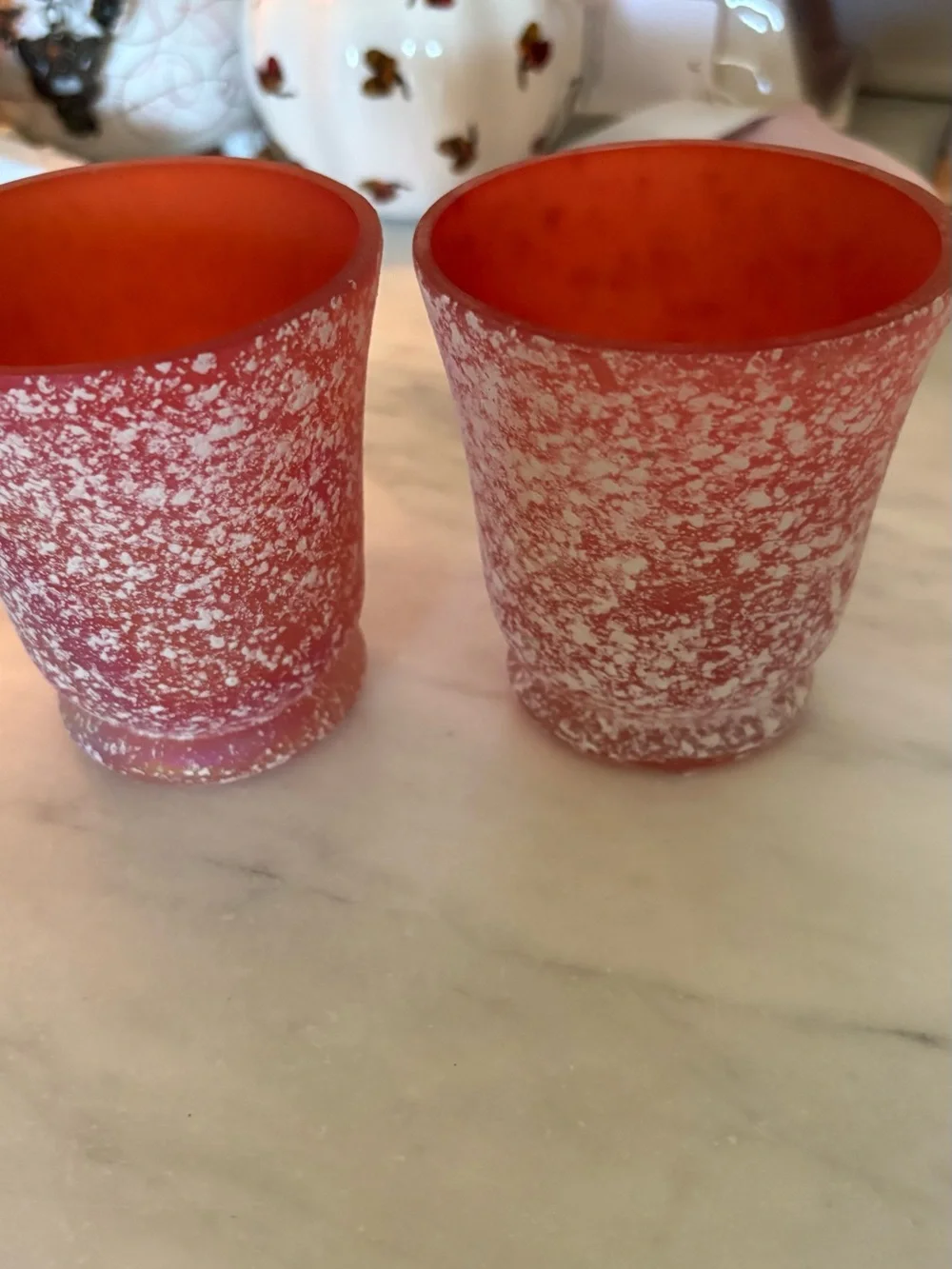 Anthropologie orange frosted